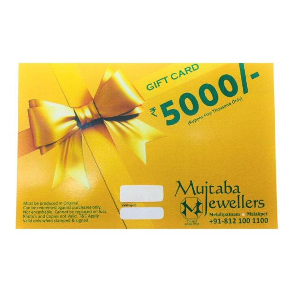" A GIFT CARD OF MUJTABA JEWELLERS"